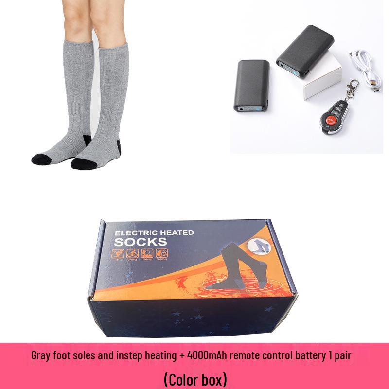 Rechargeable Electric Heated Socks - Unisex Winter Foot Warmers