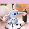 Dikişli Oyuncak Peluş Anahtarlık Sevimli Kafa Eğimli Stitch Winnie The Pooh'dan İlham Alınmış Hayvan Takı Çantalar ve Anahtarlar İçin