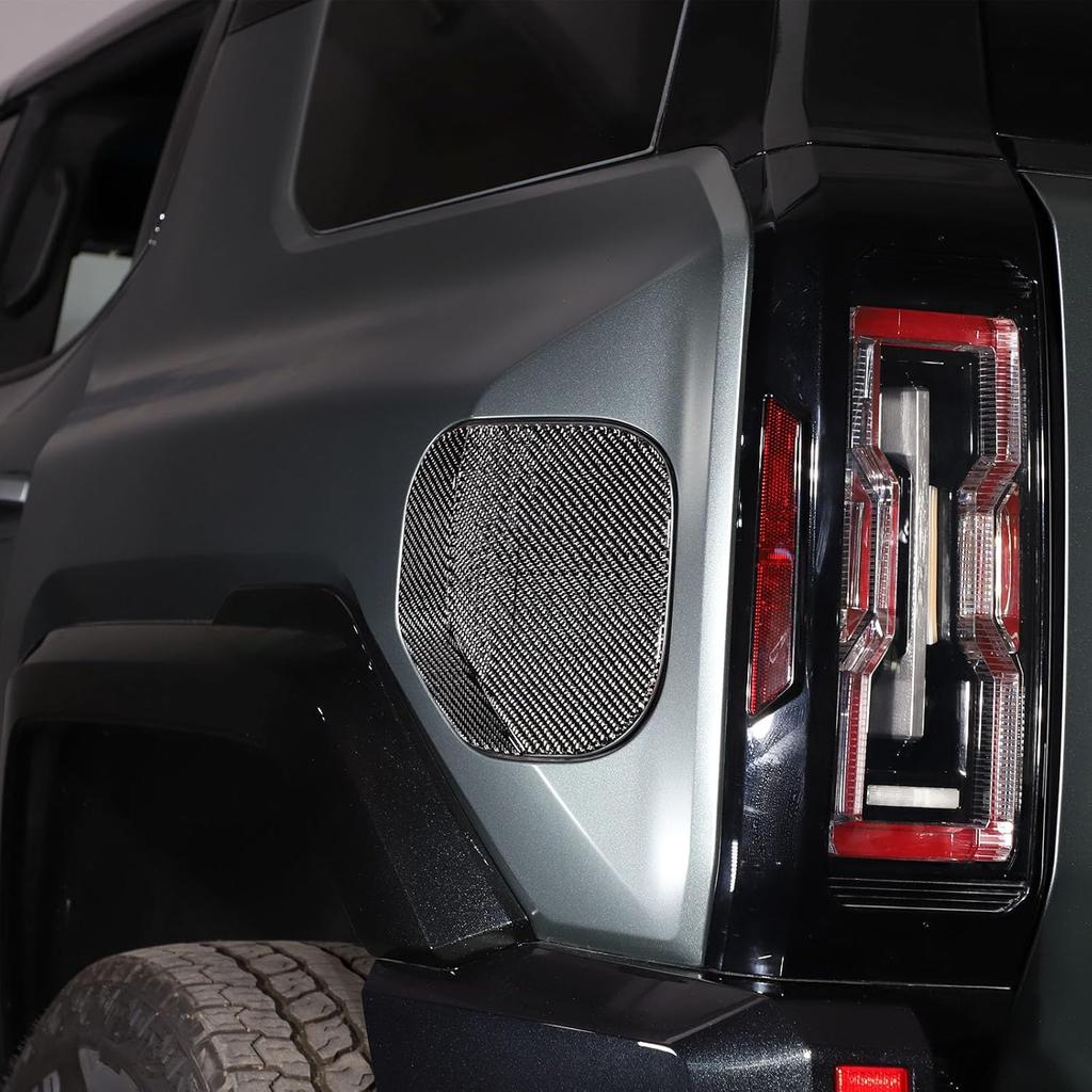 Fuel Tank Cover Cap Fits 2024 2025 and up Compatible with Hummer EV Dry Carbon Outer Exterior Trim I Lightweight Strong with UV-Resistant Clear
