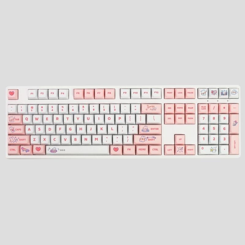 Conjunto de Keycaps 138 teclas XDA Profile PBT Dye Sublimation para teclado mecânico para jogos -MX hes Keypad