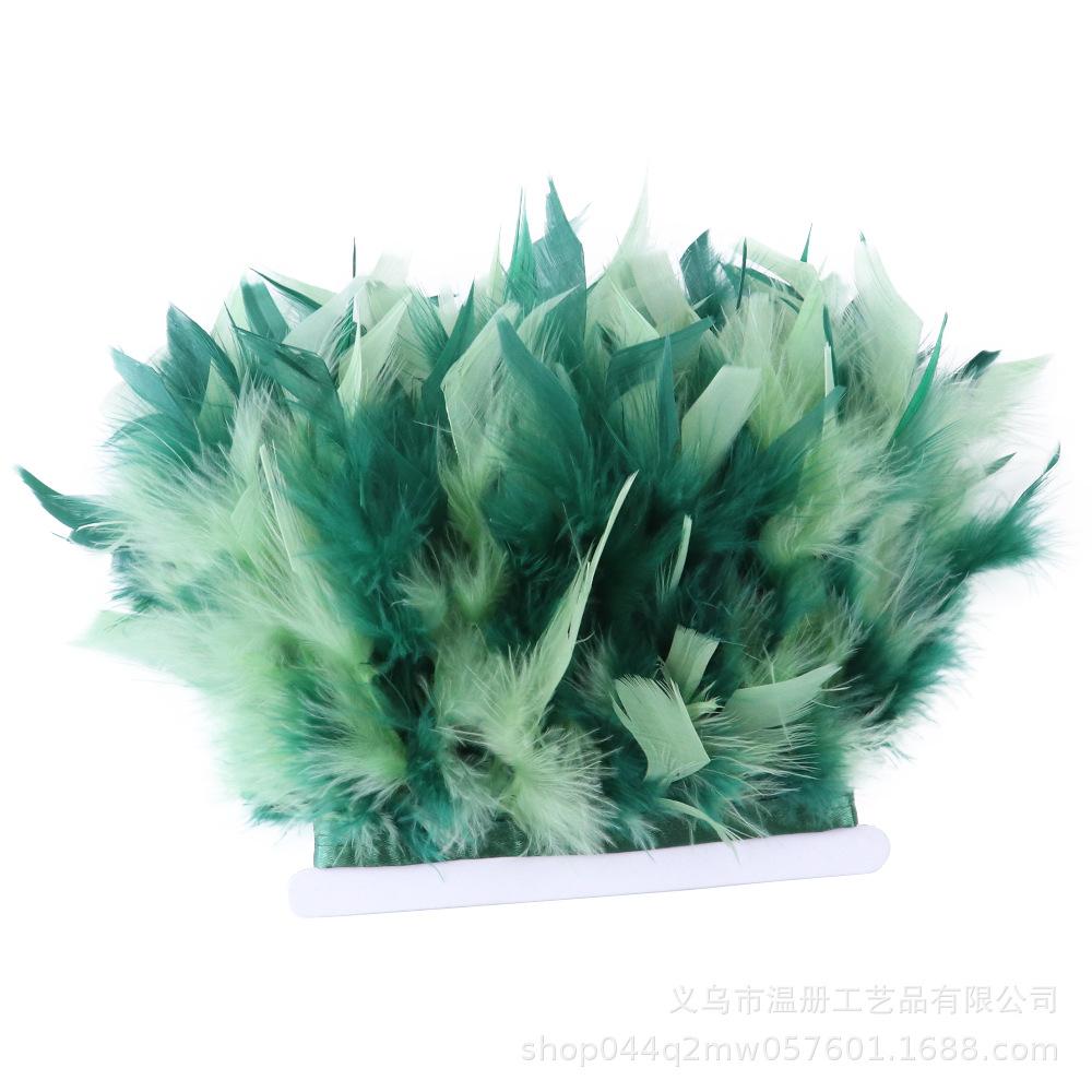 Two-Color Mixed-Color Fire Piece Cloth Edge 10-15Cm Barbie Doll Diy Material Color Turkey Feather Cloth Tape