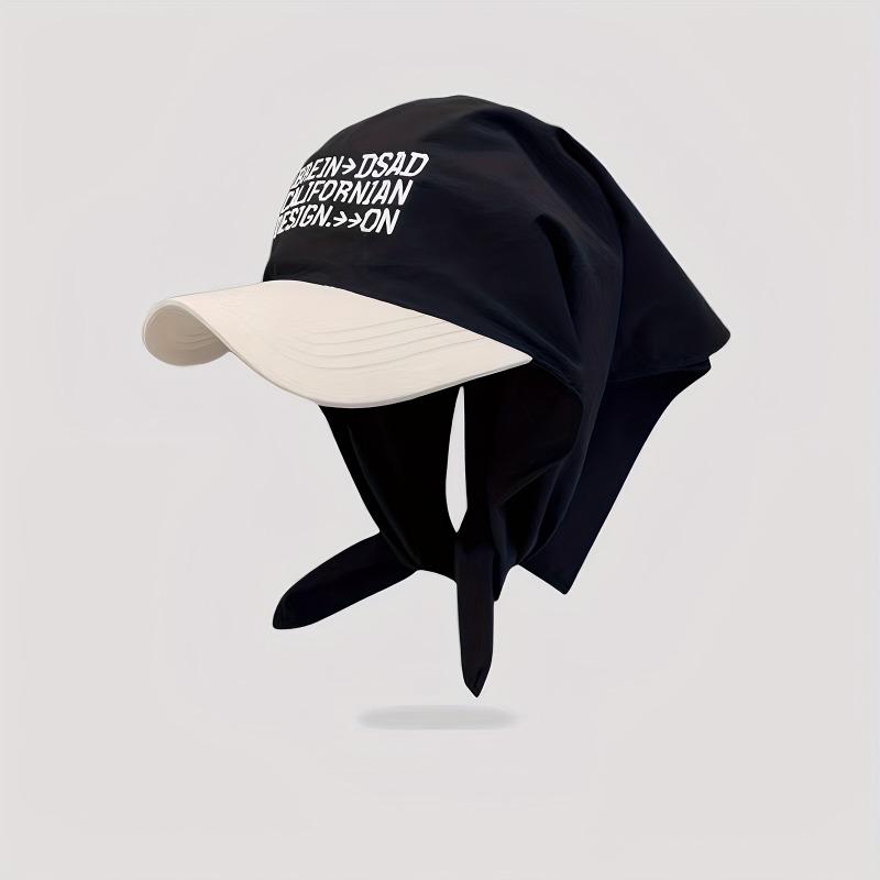 

Color Block Baseball Cap - Adjustable Unisex Sun Hat with Embroidery, Lightweight Breathable Polyester for Women Men, Summer One Size чёрный