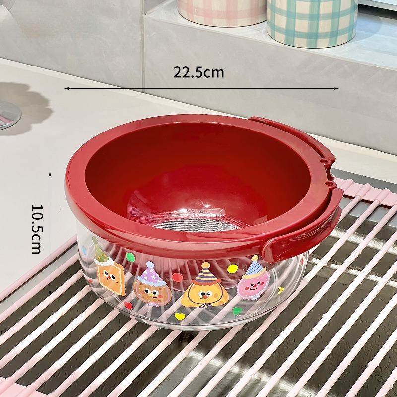 

Double-layer Hollow Fruit Basin Fruit Washing and Draining Basket Household Fruit and Vegetable Washing Basket червоний