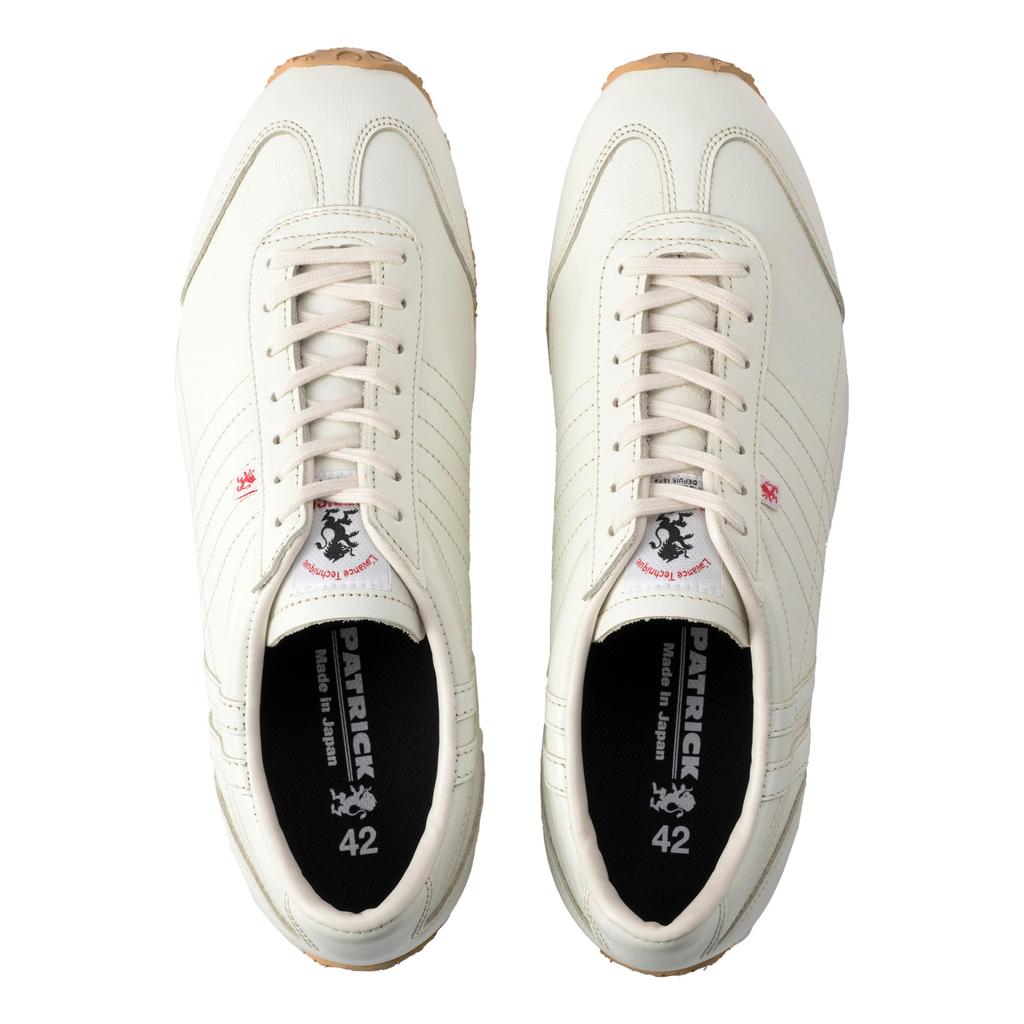 Sneakers in PAMIR 27563 Ecru cm [Patrick] [P (Made Japan) (Standard) 24.5