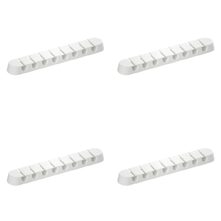 4 Pack Plastic Cord Management Clip Cable Storage System Desktop Wall Cable Holder Plastic Texture for Desk Organization