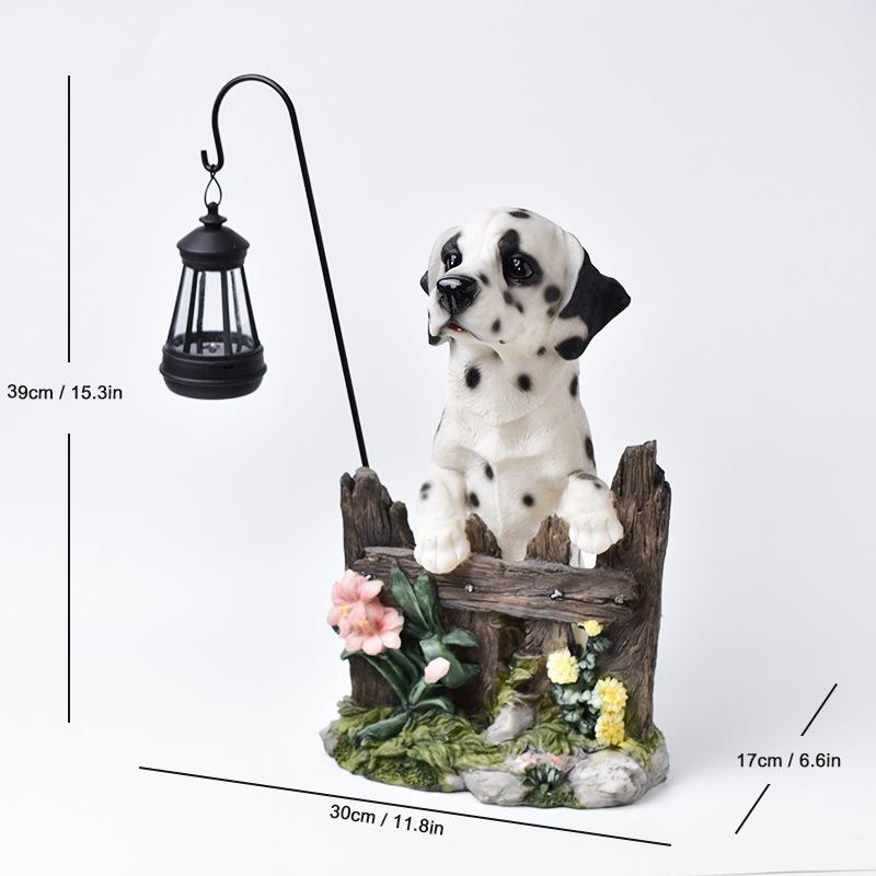 JYL TS/120,Flocked Elf Solar Garden Night Light American Figurine for Villa Outdoor Garden Resin Craft