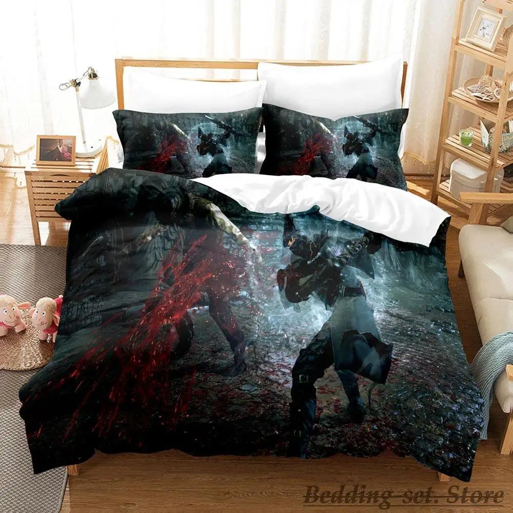 New Bloodborne Lady Bedding Set Single Twin Full Queen King Size Bed Set Adult Kid Bedroom Duvetcover Sets Anime Game