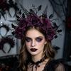 Vintage Artificial Flower Headband Simulated Crown Hair Hoop  for Gift Hair Accessories