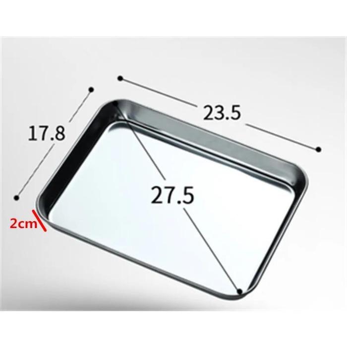 304 Stainless Steel Baking Tray Plate Bbq Tray With Removable Cooling Rack Set Baking cake Pan Sheet Non Toxic Oven Dishwasher