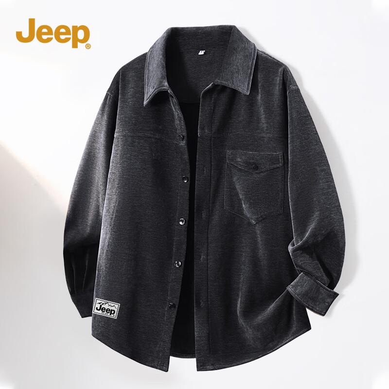 JEEP Men s Corduroy Long Sleeve Casual Shirt M