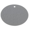 Round Shape Silicone Pad Kitchen AntiScald Insulation Dish Placemat for Kitchen Home(Dark Gray )