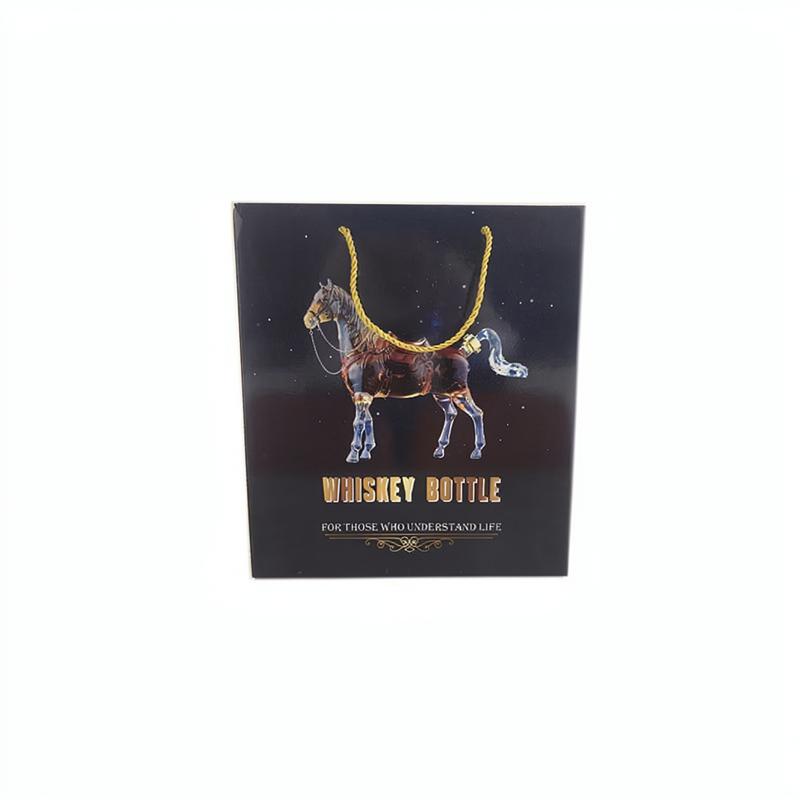 Luxury Horse Style Glass Wine Bottle High Borosilicate Liquor Decanter Unique Tabletop Ornament For Wine Collection