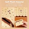 Ins Style Biscuit Shaped Plush Pencil Case Large Capacity Student Bag