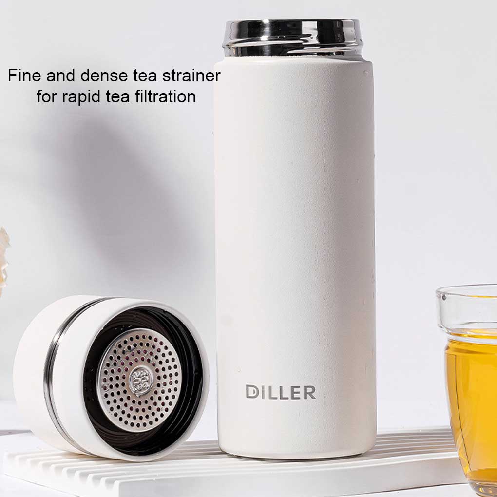 Men Vacuum Portable Replacement Wide Mouth Solid Color 280ml Home Office Vacuums Water Bottle Flask Gift with Tea Filter