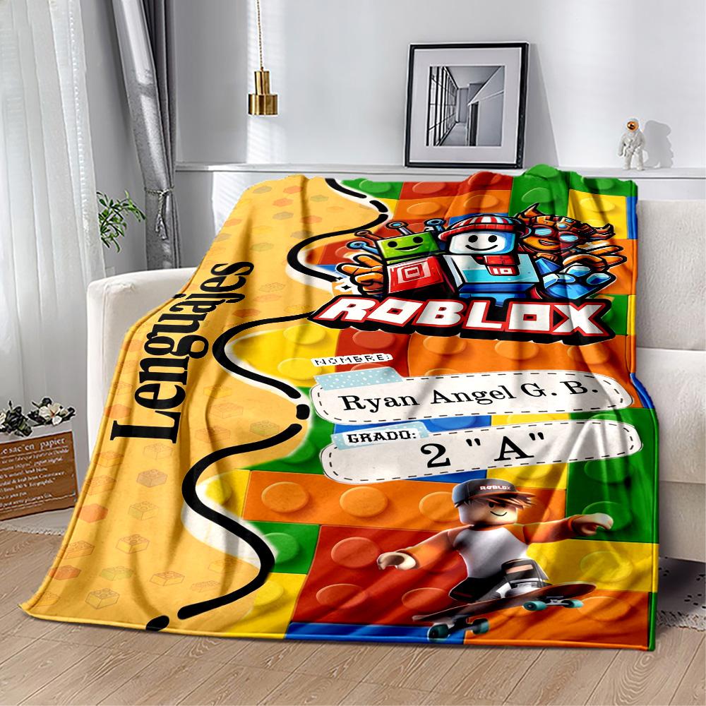 Roblox 257 Blanket Soft Warm Cozy Perfect for Office Office Chair Livingroom Four Seasons Universal Warmthful Decor Gift for Travel Home Birthdays