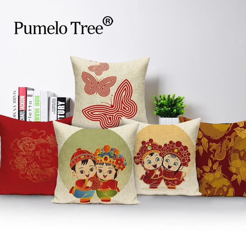 Buy Figure Pillowcase Print Cartoon Red Pillowcase Home Decoration