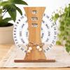 Natural Wood Perpetual Calendar Wooden Calendar, Manual Rotating Desk for Home Office Creative Gift Decor, Date Month Week Display Desktop Ornament