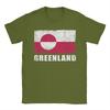 Greenland Flag Grunge Country Flag Greenland T Shirt Summer Pure Cotton T Shirts For Men Casual Tshirt Short Sleeve Y2K Top Tees