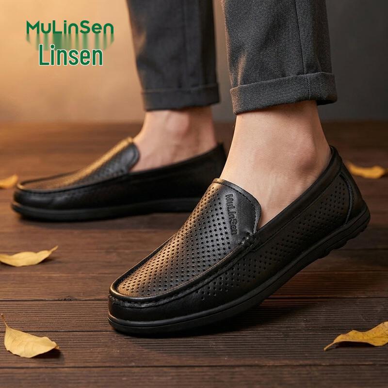 Men s Business Casual Perforated Driving Loafers EU 40