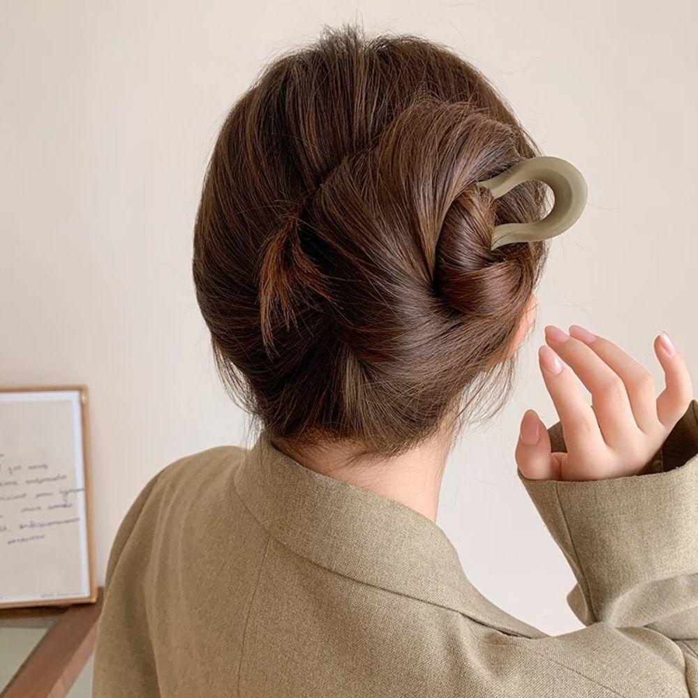 Resin Hairpin U-Shaped Hair Bun Elegant Hair Styling Tools  for Women Girls