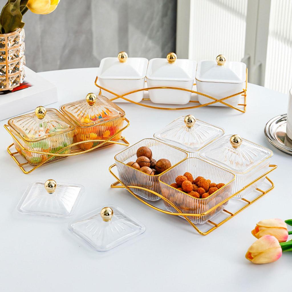Tray Set with Individual Bowls for Entertaining