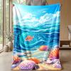Ocean Love Romance Theme blanket Lightweight Warm Flannel Blanket Decorative Throw Blanket for Home Decoration