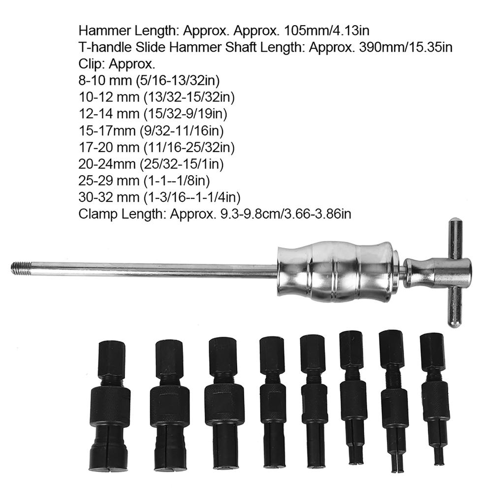 Car Blind Hole Slide Hammer Pilot Bearing Puller Internal Extractor Removal Kit Bearing Puller Bearing Puller Extractor Kit