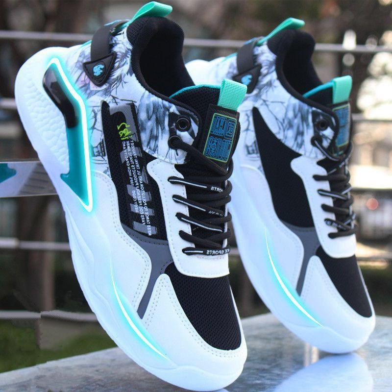 

2025 new spring and autumn breathable trend Korean version of casual sports shoes men s basketball shoes running shoes dad shoes 39