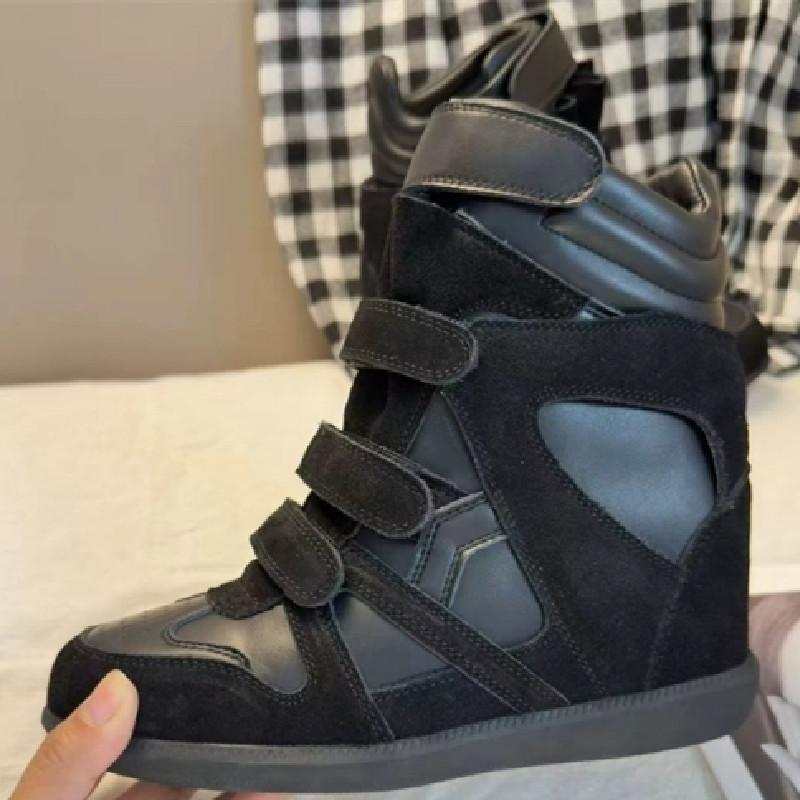 Klittenband Onzichtbare Binnenhoogteverhogende Damesschoenen Hoge Schoenen Herfst Nieuw Kleine Hoogteverhogende en Afslankende Sport- en Vrijetijdsschoenen