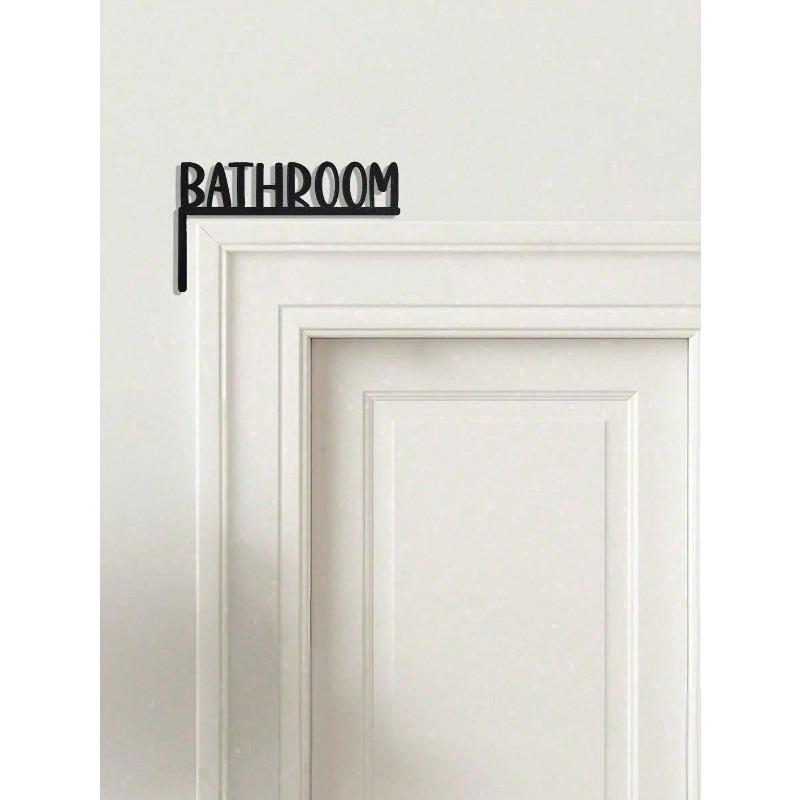 Vintage Metal Bathroom Wall Sign Distressed Restroom Decor Farmhouse Industrial Modern Home Gift Rustic Waterproof Wall Art