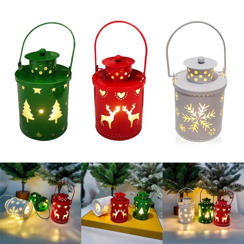 LED Candle Lanterns for Christmas Decoration Vintage Tabletop Lanterns Enhances Your Christmas Atmospheres for Garden