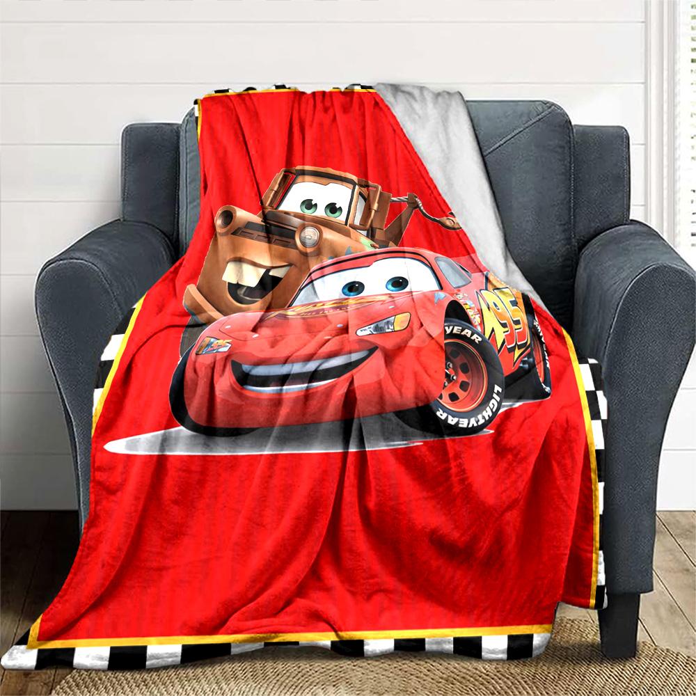 Cars Movie Characters Flannel Blanket Super Soft Warm Cozy Blanket For Sofa Bed Office Travel Allseason Home Decor Gift