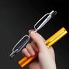 Portable Pen Holder Ultra Light Mini HD Reading Glasses Anti Blue Light Metal Frame Presbyopia Glasses