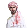 Red Color Men Woven Kuffiyeh Arab Kafiya Shemagh Keffiyeh Middle Eastern Scarf Wrap Jacquard Traditional Headwrap