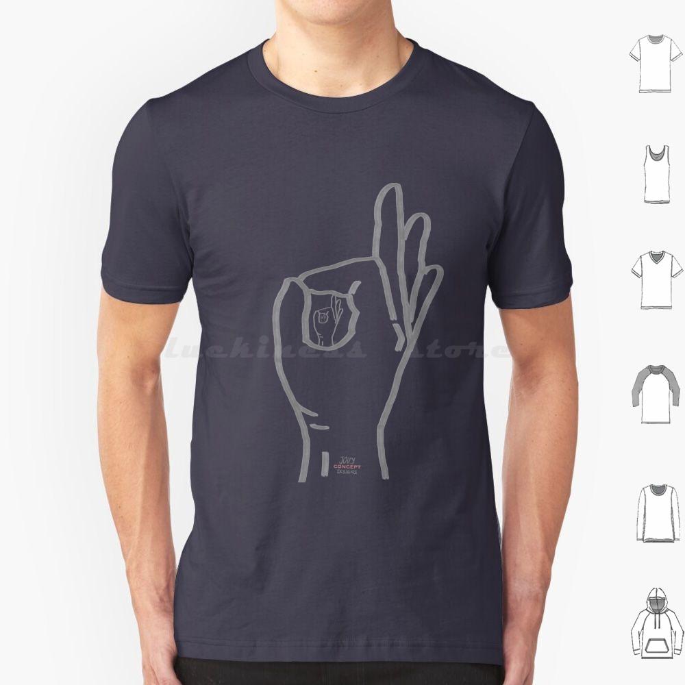 Okey Ok Okey Ok Hand T Shirt Cotton Men Women DIY Print Ok Sign Success Hand Symbol Happy Positive Gesture Good Smile Finger