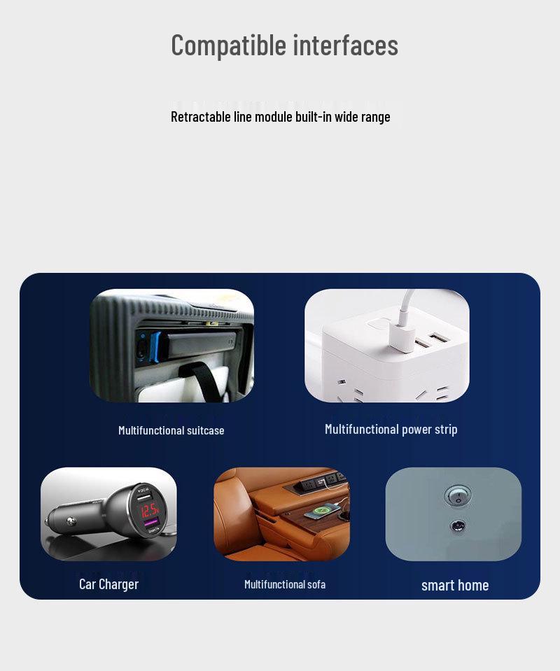 Single-Pull Retractable 100W/60W Fast Charge Type-C Car Charger Cable