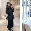 Winter down cotton-padded women's new lazy wind rhombus loose and thin small thickened cotton-padded clothes trendy