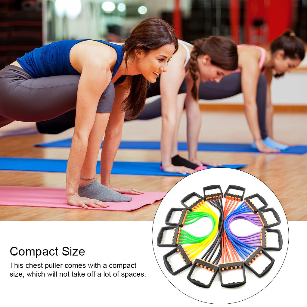 Posilovač hrudníku Pružný expandér Svalový tahák Vícebarevné provedení Kompaktní velikost Dlouhotrvající pružnost Pomocné otvory