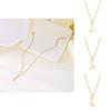 Gold Heart Alphabet Jewelry Necklace With O Chain For Female Fashion Accessory