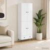 Cabinet Set 2 Pcs High Gloss White Particleboard