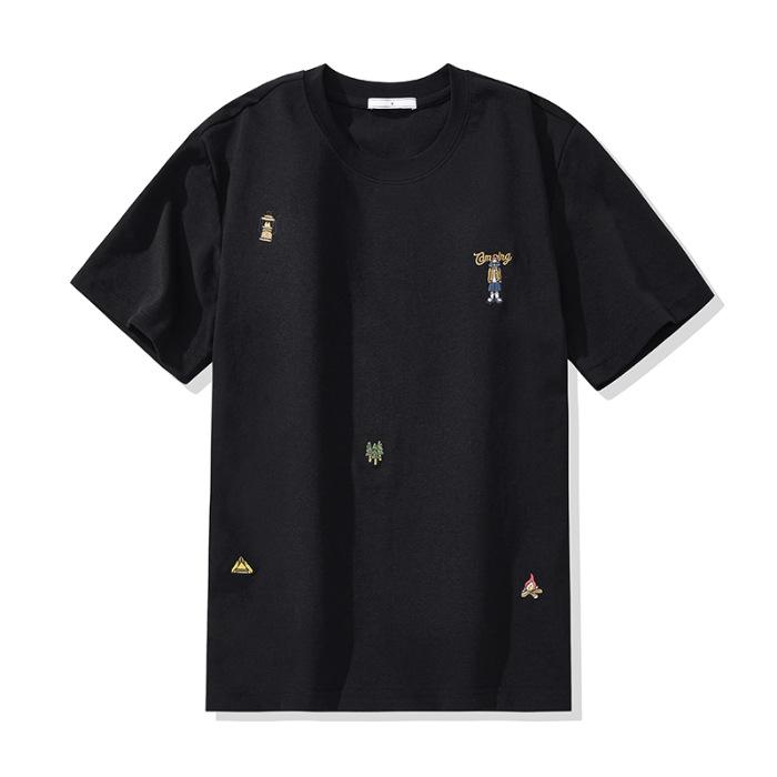 New Summer Embroidered Short-sleeved T-shirt Men's Summer Men's T-shirt