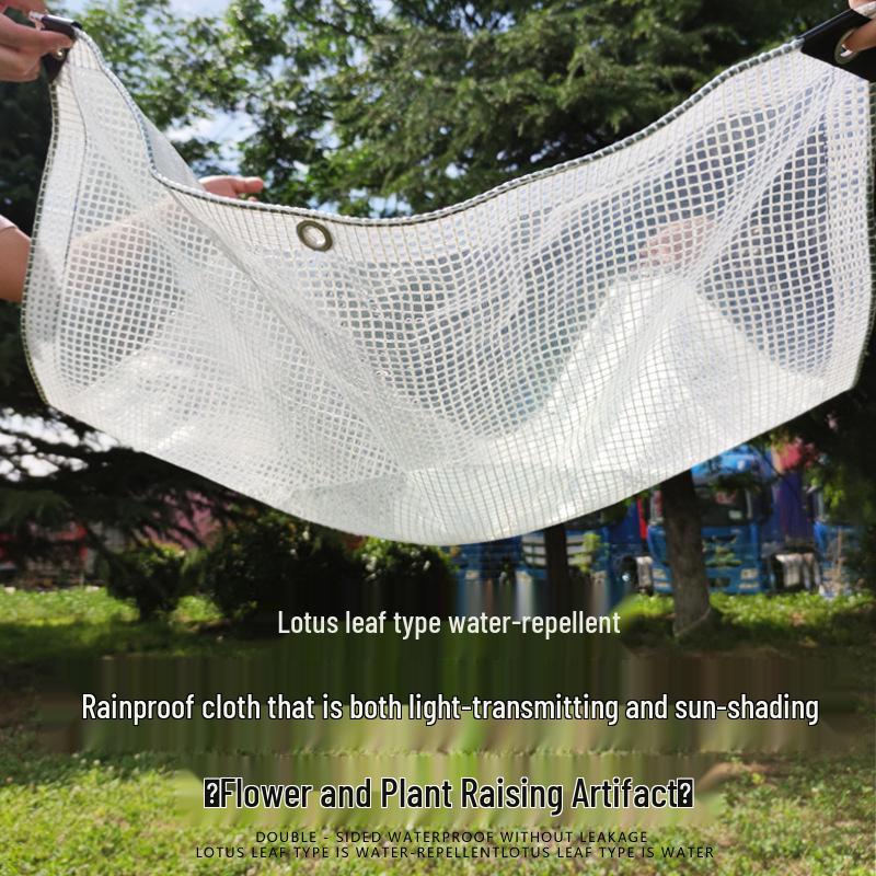 Thickened Transparent Tarpaulin: Waterproof & Sunproof Canopy Cover 0.6x2m (Actual 0.5x1.9m) белый