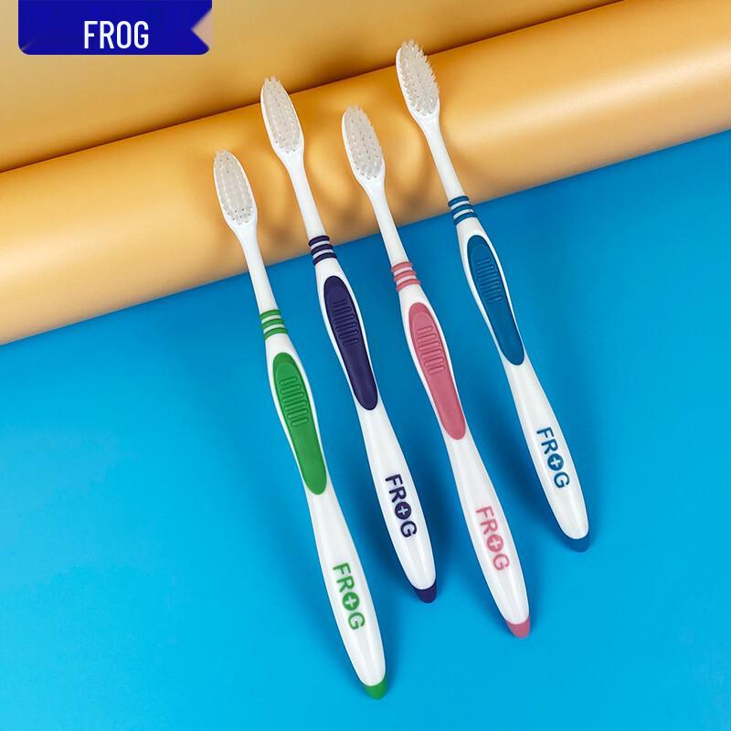 FROG Adult Soft Bristle Toothbrush 4-Pack
