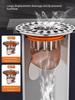 German Quality Floor Drain Deodorizer, Universal for Bathrooms, with Internal Core and Sealing Cover to Prevent Insects and Sewer Odor Return