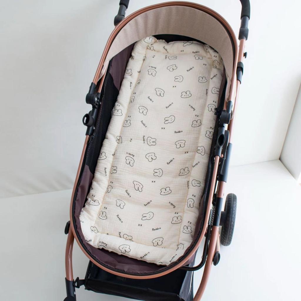 Soft Comfortable Baby Stroller Pad Newborn Thick Bean Fleece Cotton Cushion Wholesale Ready Stock