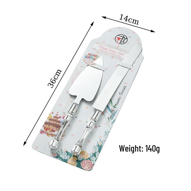 

MDNG Crystal Handle Pizza Cutter & Cake Knife Set