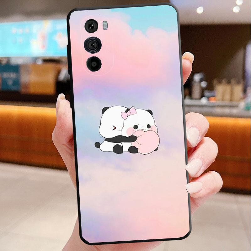 Cartoon Panda Phone Case For Motorola Edge 60 50 40 Pro 60 50 40 30 Ultra Neo Fusion Moto G Play G Stylus G Carcasas