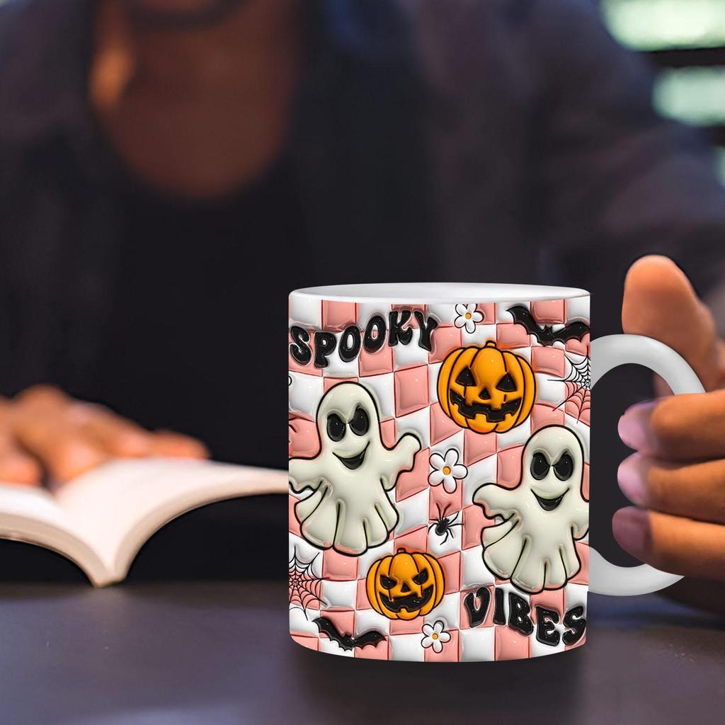 Halloween Coffee Mugs Pumpkin Halloween Coffee Cups Cute Ceramic Drinkware With Handle For Autumn Holiday Birthday Tea Drinking