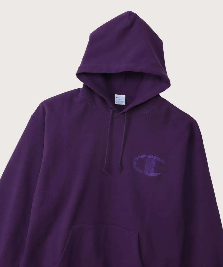 Big C Logo Oversized Hoodie Dark Purple