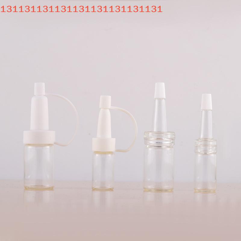 5Pcs For Ampoule Serum Flared Shape Penicillin Bottle Sealing Caps with Dropper Clear Tea Color 13/20mm White Tip Spout Caps